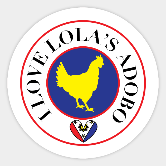 I love Lolas adobo - Filipino design Sticker by Estudio3e